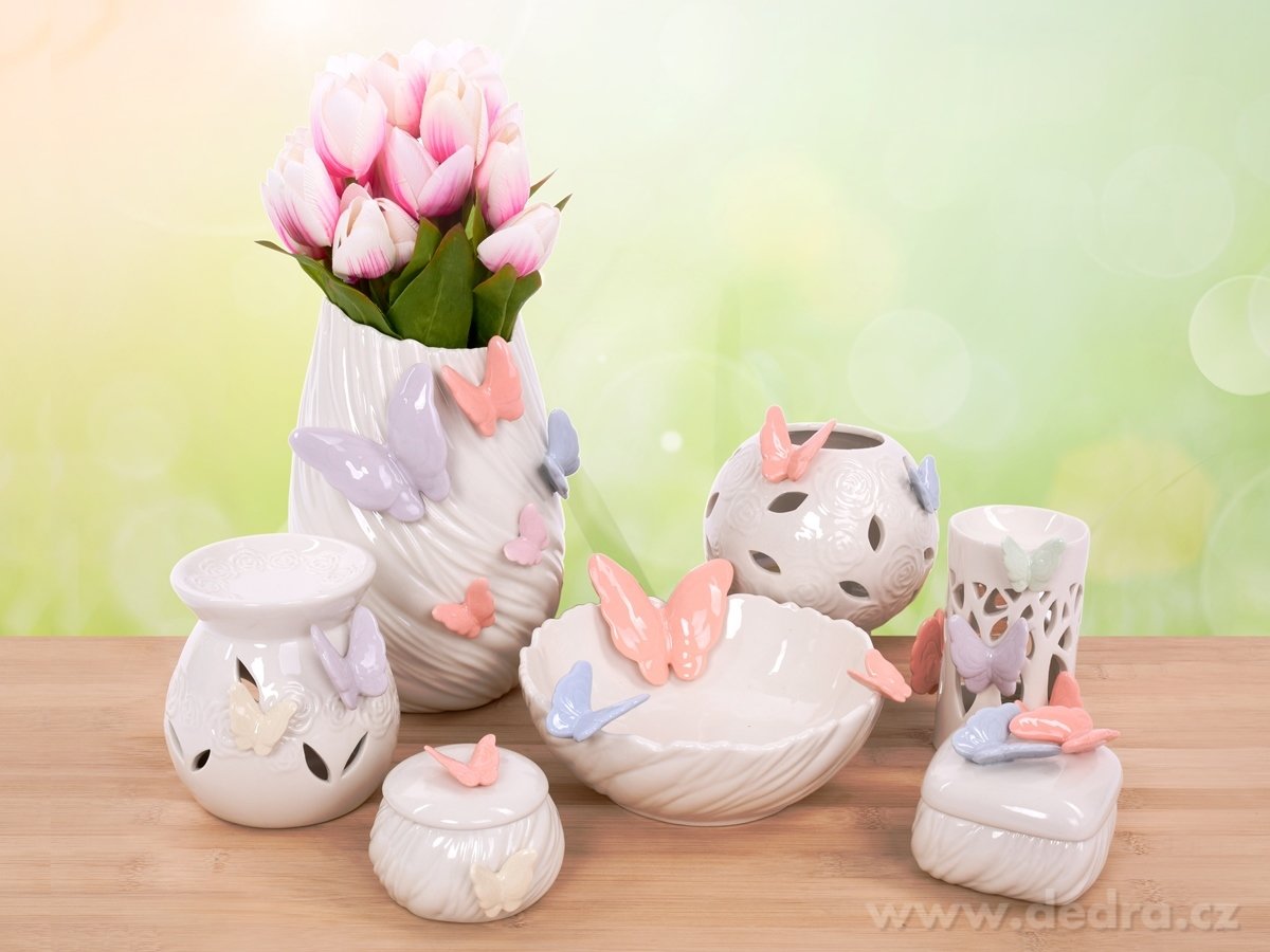21 cm vysoká váza na květiny, BUTTERFLY COLLECTION – náhled 3 | Grand Móda