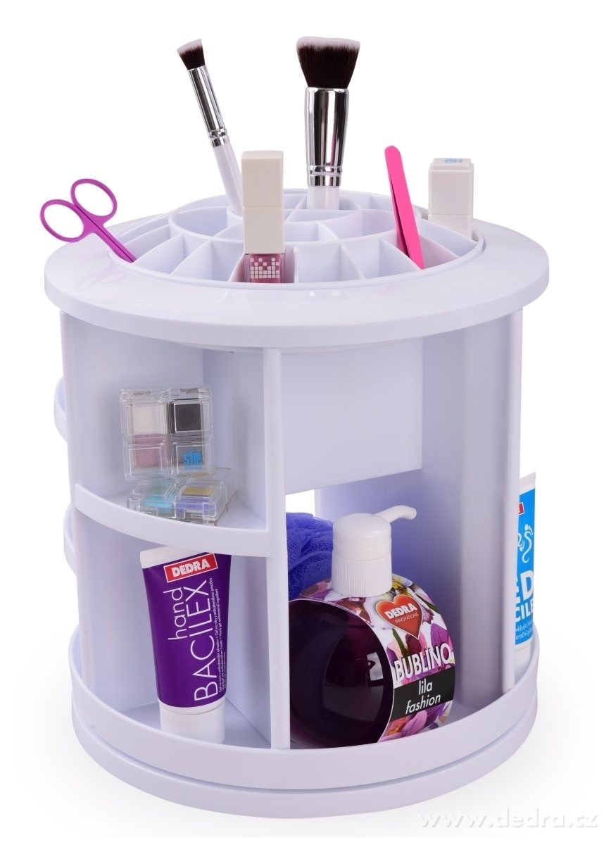 360° otočný organizér na kosmetiku CAROUSEL | Organizéry a koííky | Grand Móda