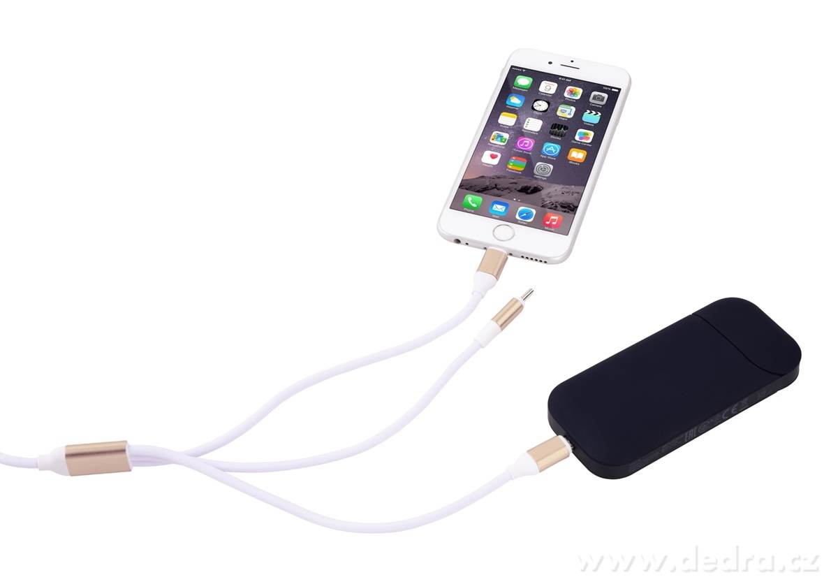 3in 1 USB kabel se třemi koncovkami Micro USB, USB-C a Lightning konektor – náhled 2 | Grand Móda