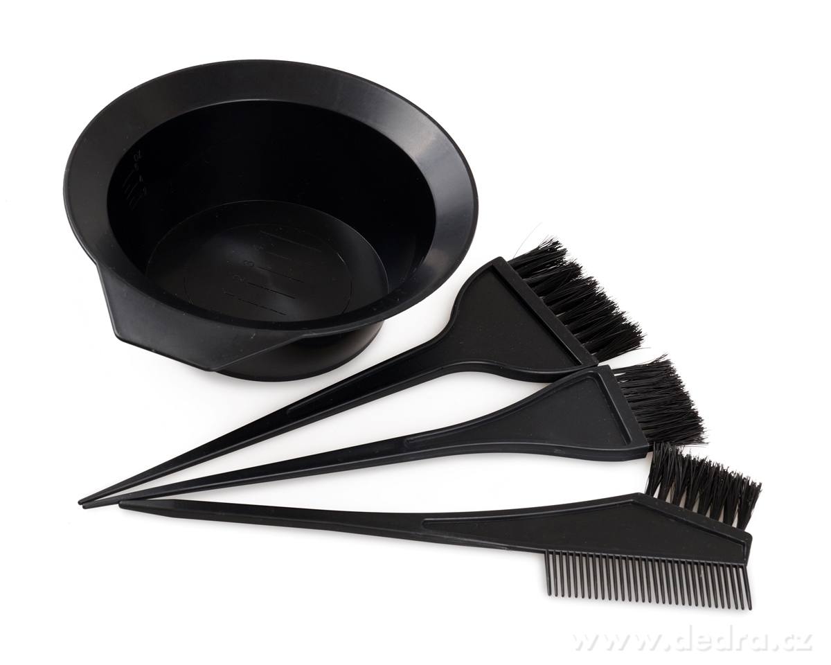 BEAUTY, set na barvení vlasů, 4 díly, misky a štětce na domácí i salonní použití | Natáčky a barvení vlasů | Grand Móda