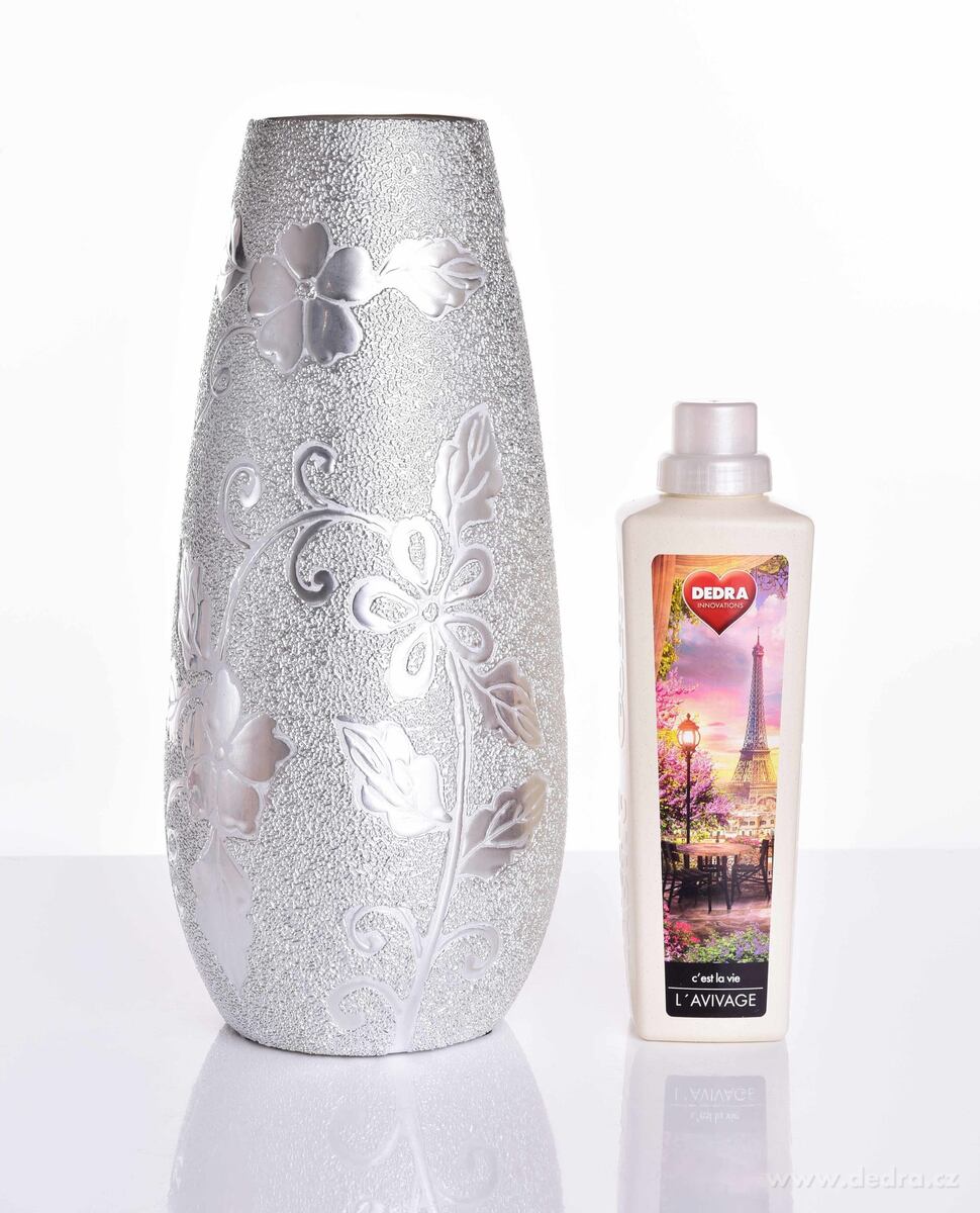 Dekorativní keramická váza s ozdobnou stříbrnou glazurou – náhled 4 | Grand Móda