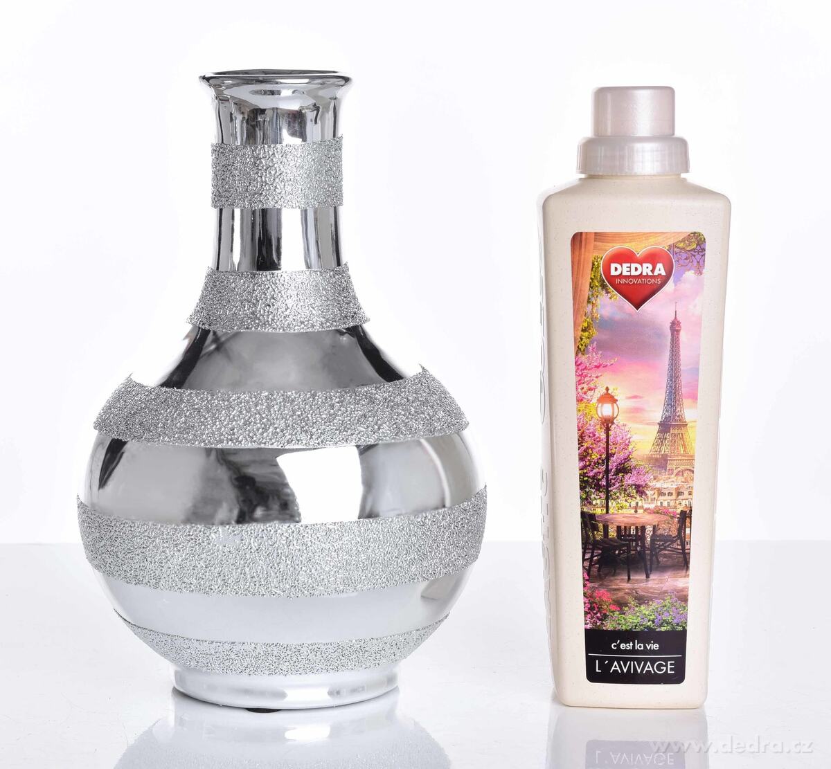 Dekorativní keramická váza s ozdobnou stříbrnou glazurou – náhled 4 | Grand Móda