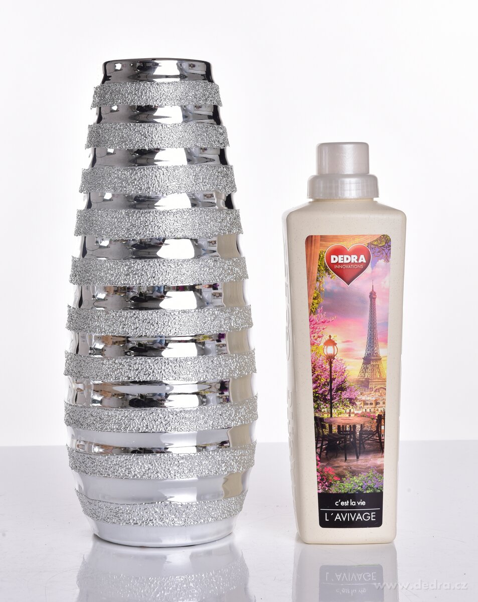 Dekorativní keramická váza s ozdobnou stříbrnou glazurou – náhled 5 | Grand Móda