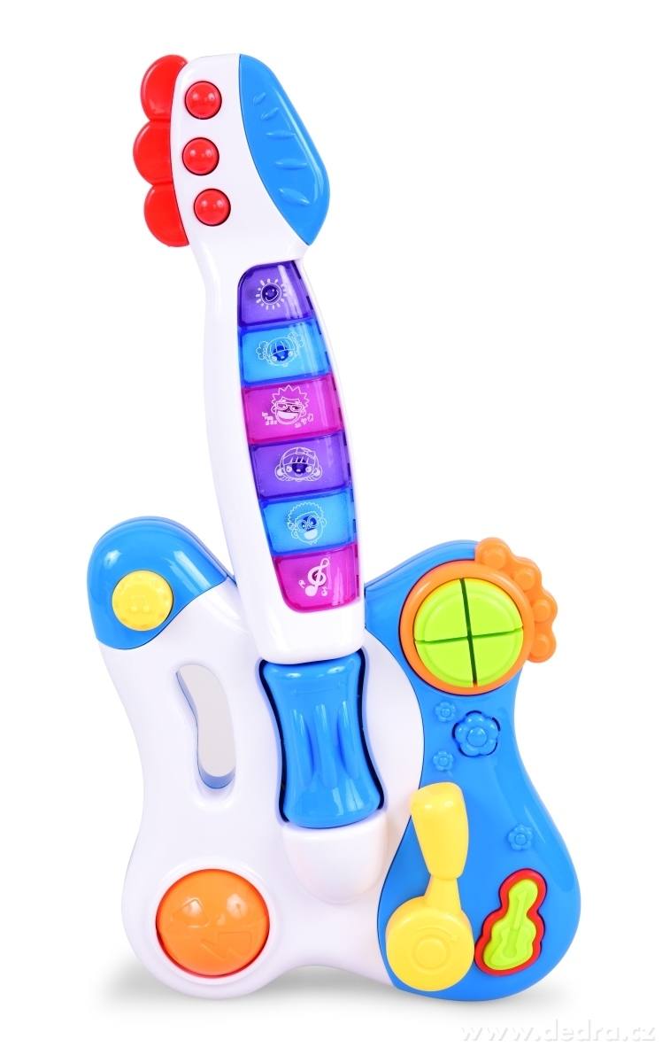 Dětská elektronická kytara, hraje, bliká a svítí | Zvukové a pohyblivé ­čÄÁ | Grand Móda