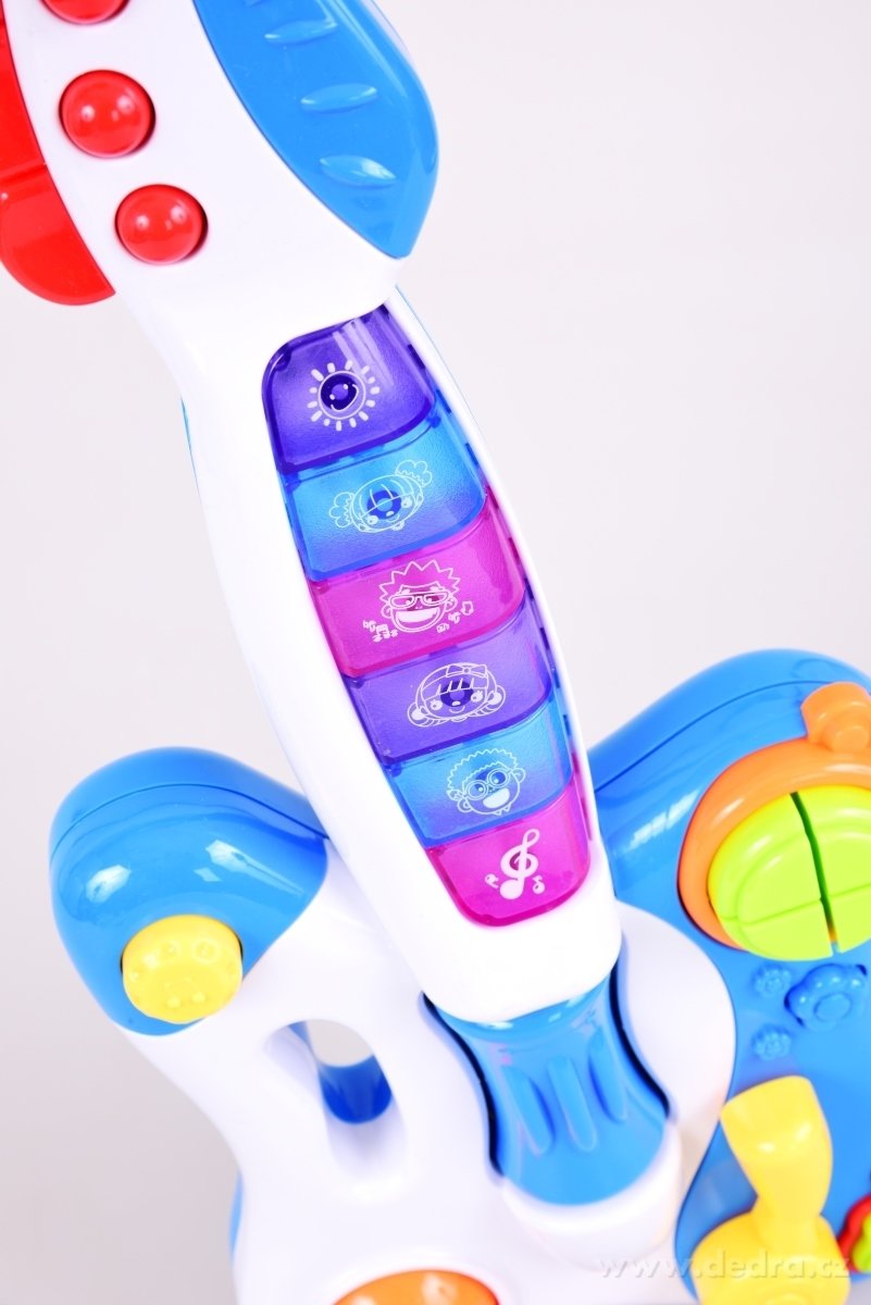 Dětská elektronická kytara, hraje, bliká a svítí – náhled 4 | Grand Móda