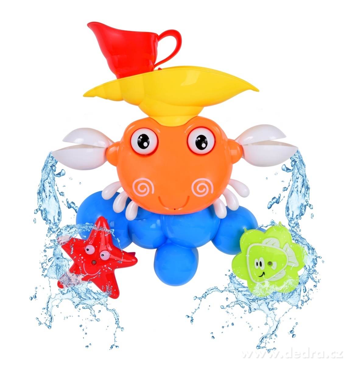 VESELÝ KRAB s otočným vodním mlýnkem do vany | Vodní hrátky | Grand Móda