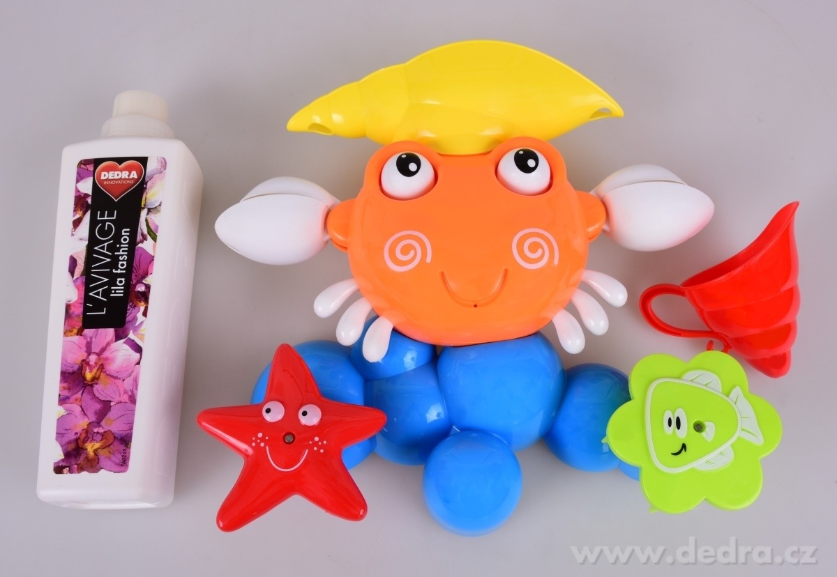 VESELÝ KRAB s otočným vodním mlýnkem do vany – náhled 4 | Grand Móda