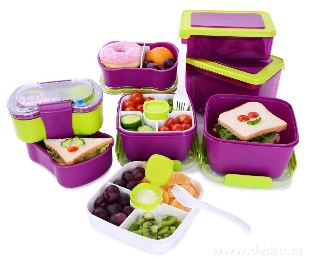 CVAK&CVAK SILIBOX, 2v1 dělený box na jídlo s vidličkou, 700 ml – náhled 3 | Grand Móda