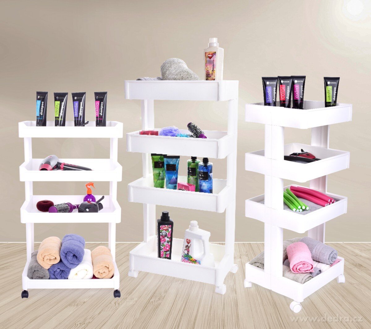 Pojízdný regál ROBUSTON PROFESSIONAL, 4 patrový – náhled 3 | Grand Móda