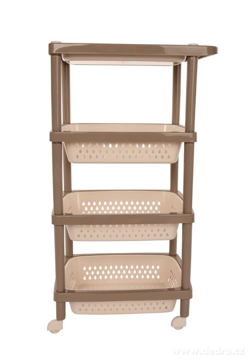4 patrový regál, pojízdný s rukojetí | Skladování potravin ­čŹ▒ | Grand Móda
