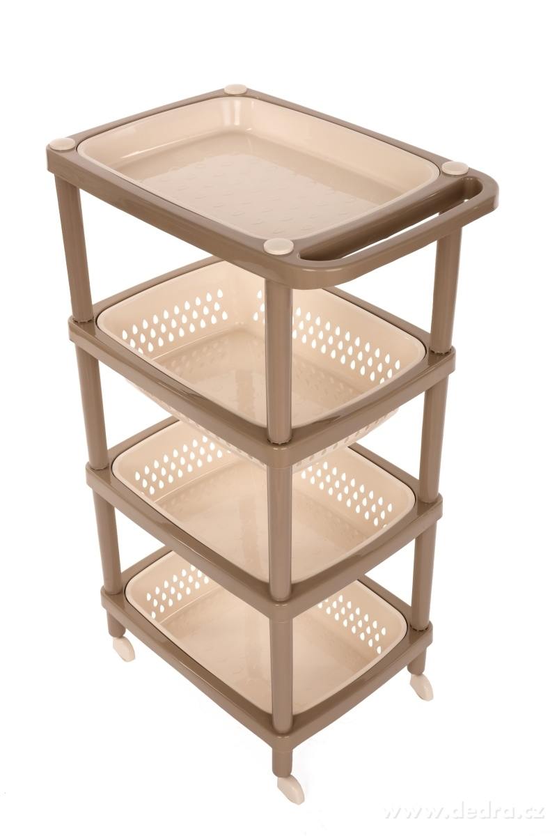 4 patrový regál, pojízdný s rukojetí – náhled 2 | Grand Móda