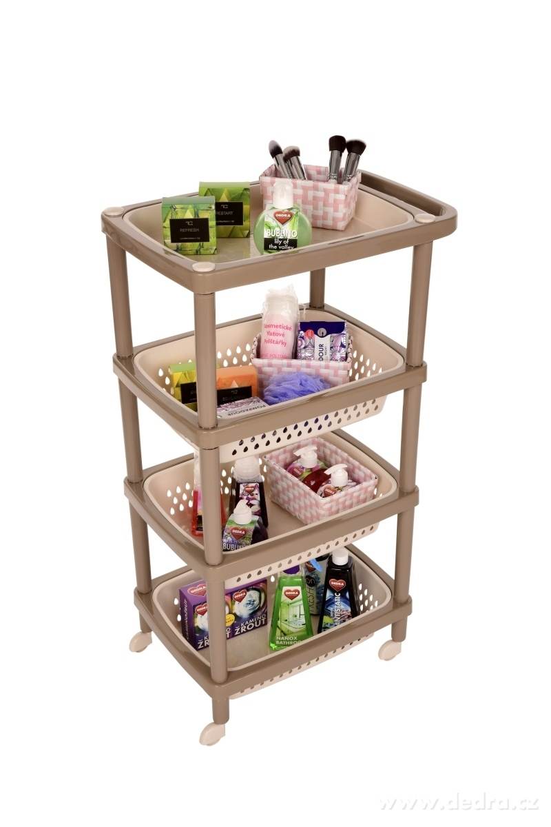 4 patrový regál, pojízdný s rukojetí – náhled 4 | Grand Móda