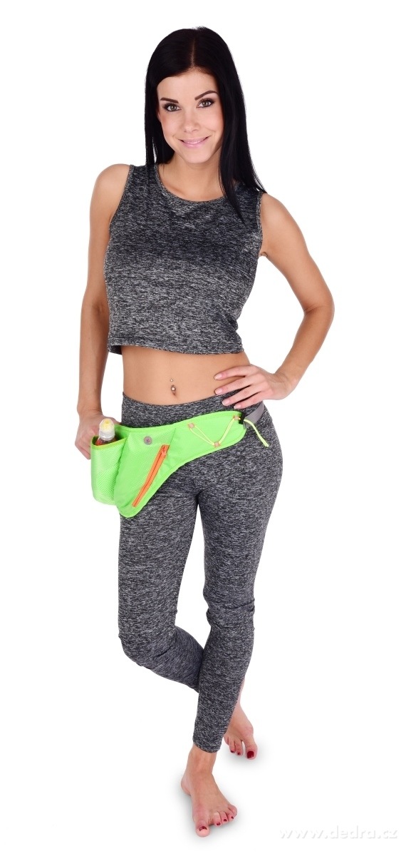 FC SPORT, ledvinka s kapsou na lahev, sportovní pouzdro na běh, kolo & turistiku, jasně zelené – náhled 2 | Grand Móda