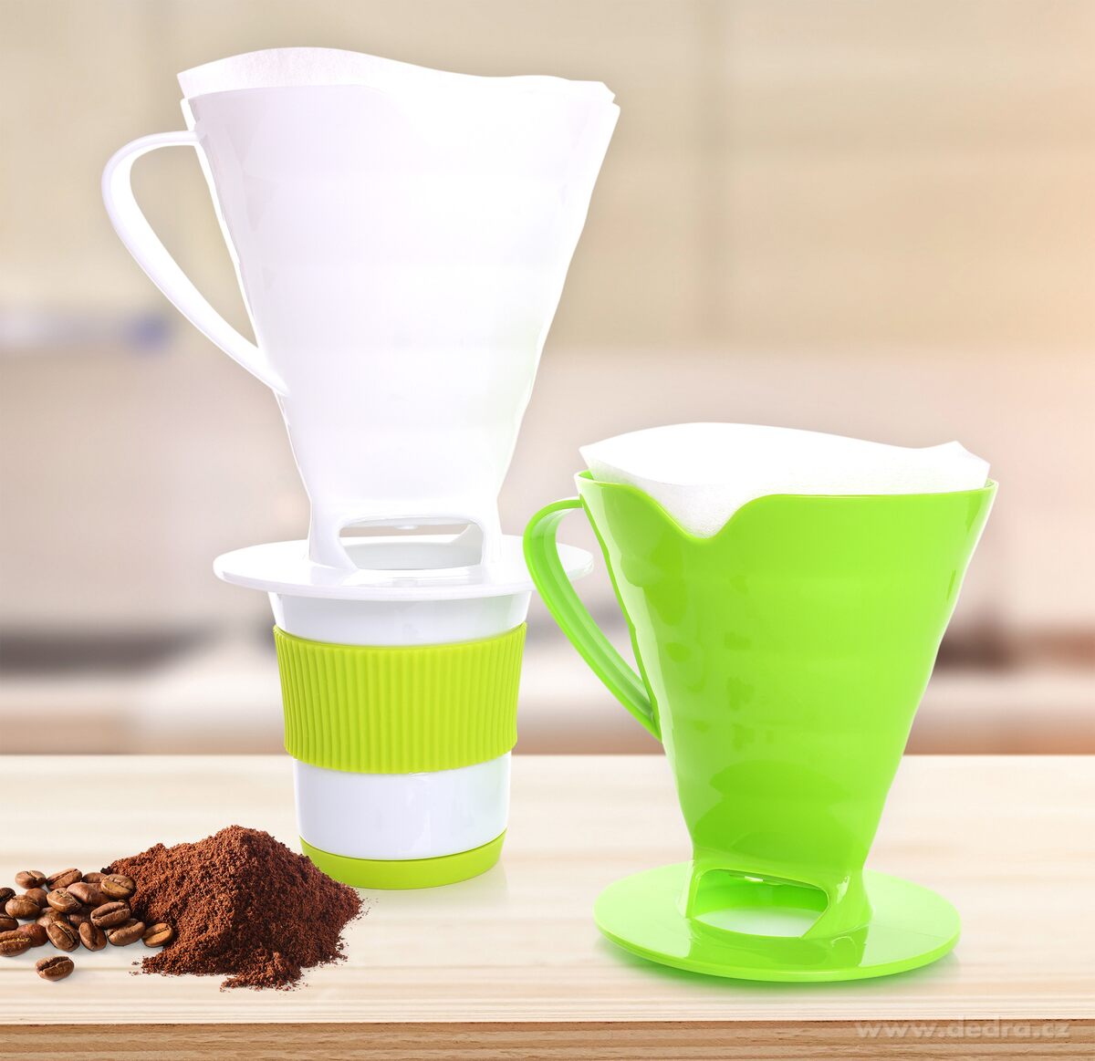 PRAKTIK, Překapávač na kávu s držákem na filtry, Pour Over stojan na ruční přípravu kávy – náhled 3 | Grand Móda