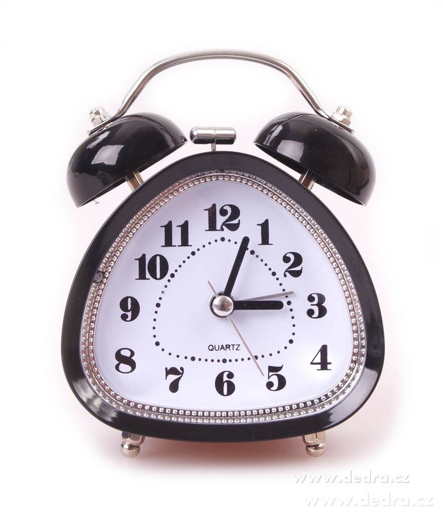 Retrobudík černý, na tužkovou baterii | Budíky | Grand Móda