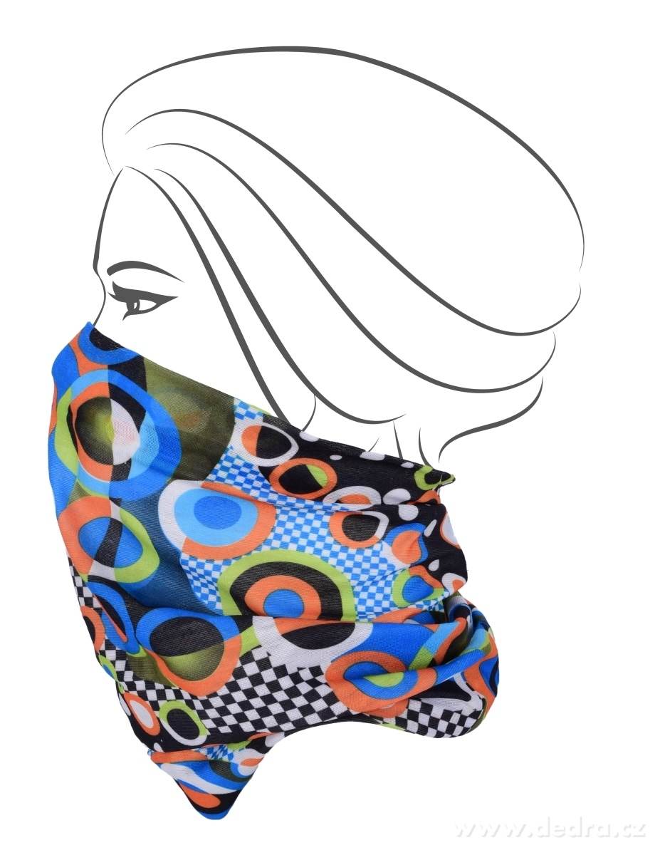 Multifunkční šátek, barevné kruhy | Multifunkční íátky a rouíky ­čŤí´ŞĆ | Grand Móda