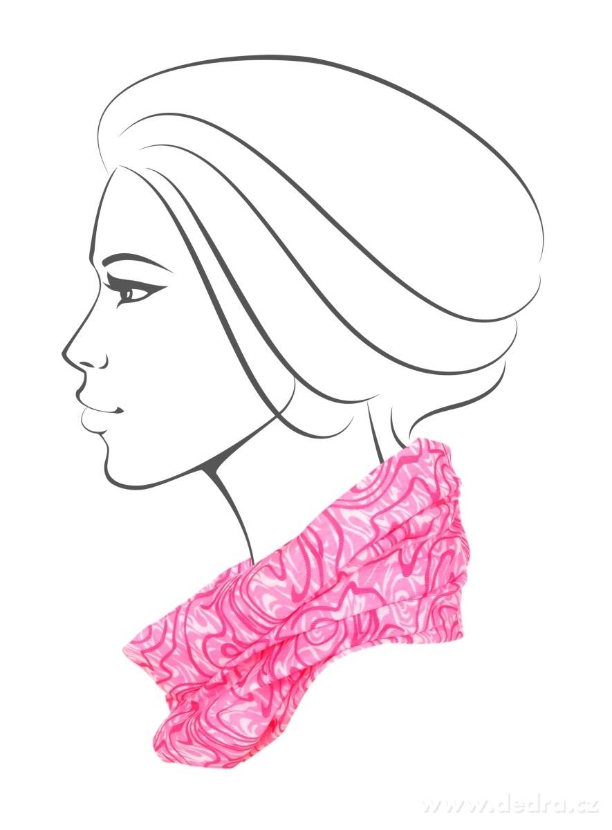 AIRFLEX, multifunkční šátek, pro sport & ochranu, univerzální velikost, PINK – náhled 5 | Grand Móda