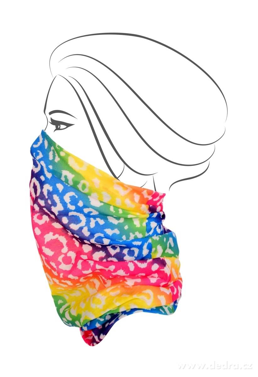Multifunkční šátek, duhový – náhled 3 | Grand Móda