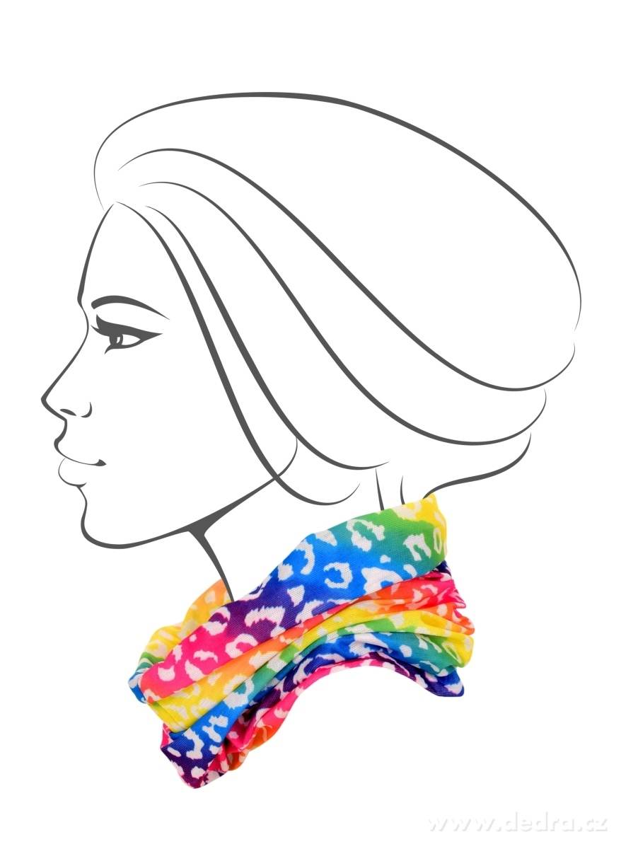 Multifunkční šátek, duhový – náhled 4 | Grand Móda