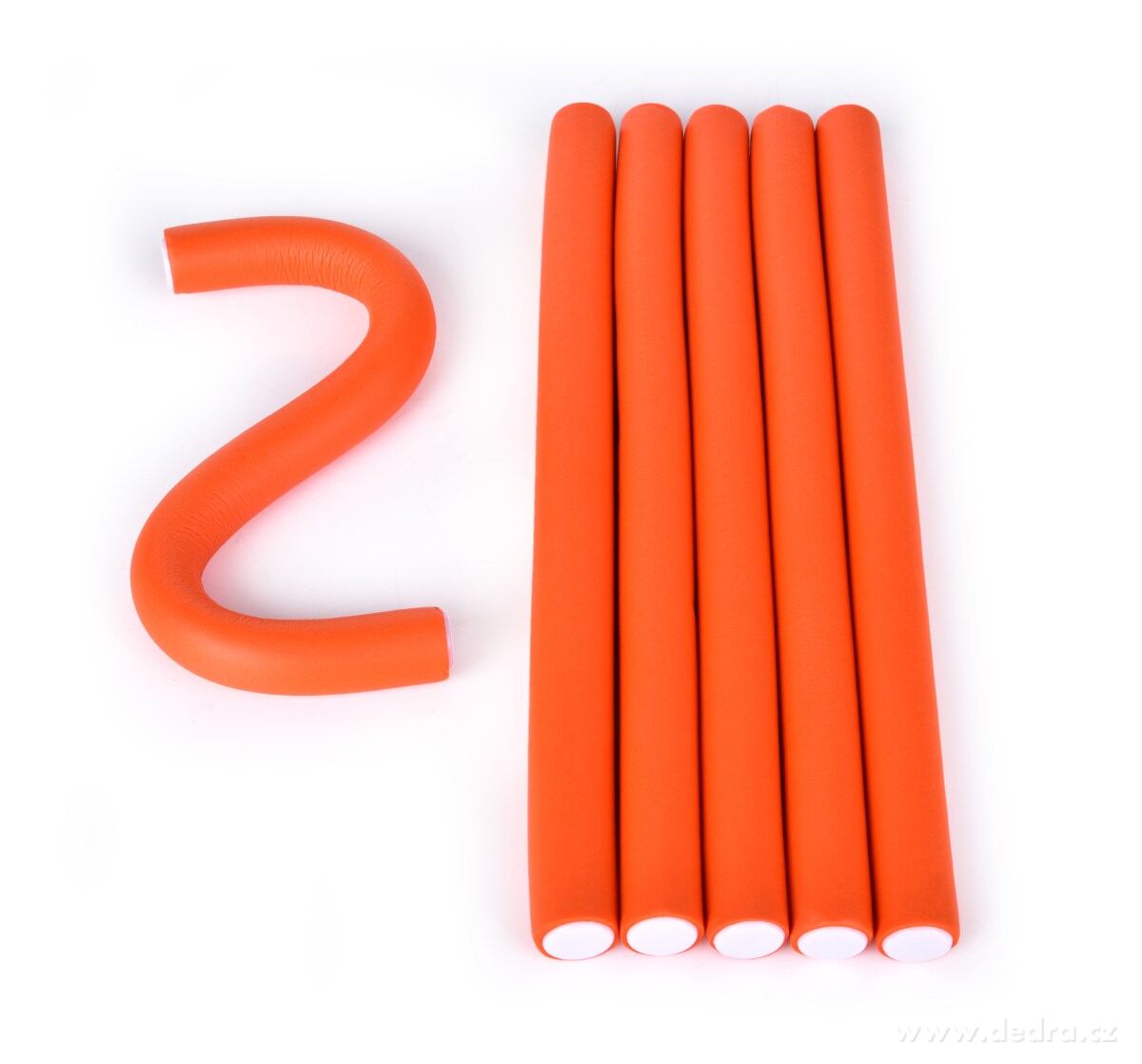 BEAUTY, 6 ks ohebné natáčky na vlasy PAPILOTY, průměr 15 mm, oranžové | Natáčky a barvení vlasů | Grand Móda