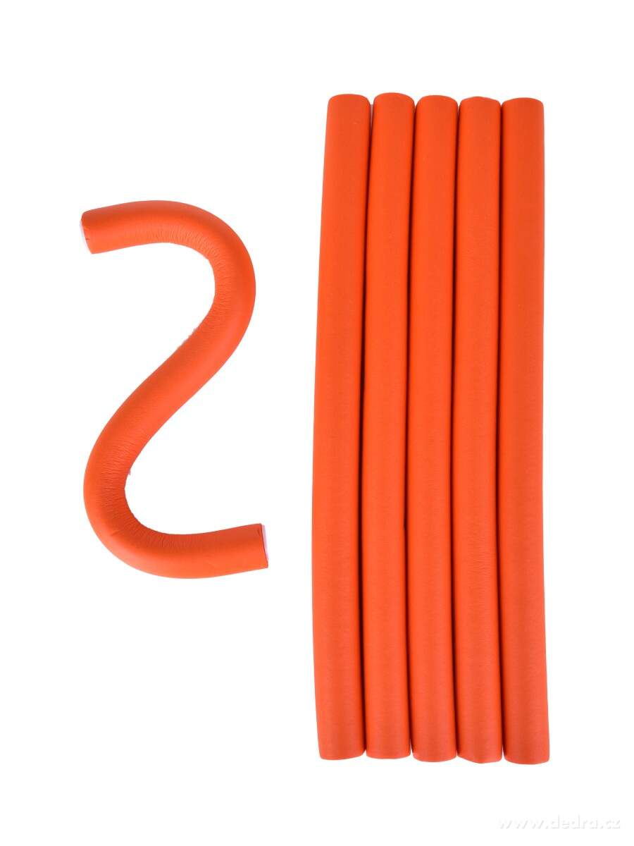 BEAUTY, 6 ks ohebné natáčky na vlasy PAPILOTY, průměr 15 mm, oranžové – náhled 4 | Grand Móda