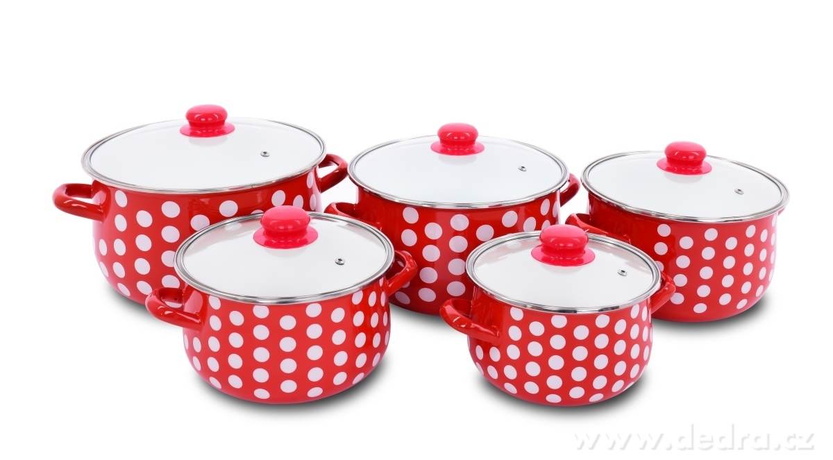 10 dílná sada hrnců, smaltovaných | Vaření ­čąś | Grand Móda