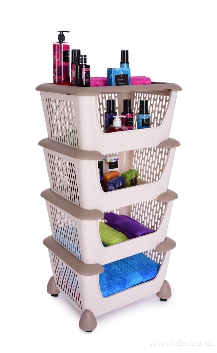 4 patrový pojízdný regál | Police, regály a stojany | Grand Móda