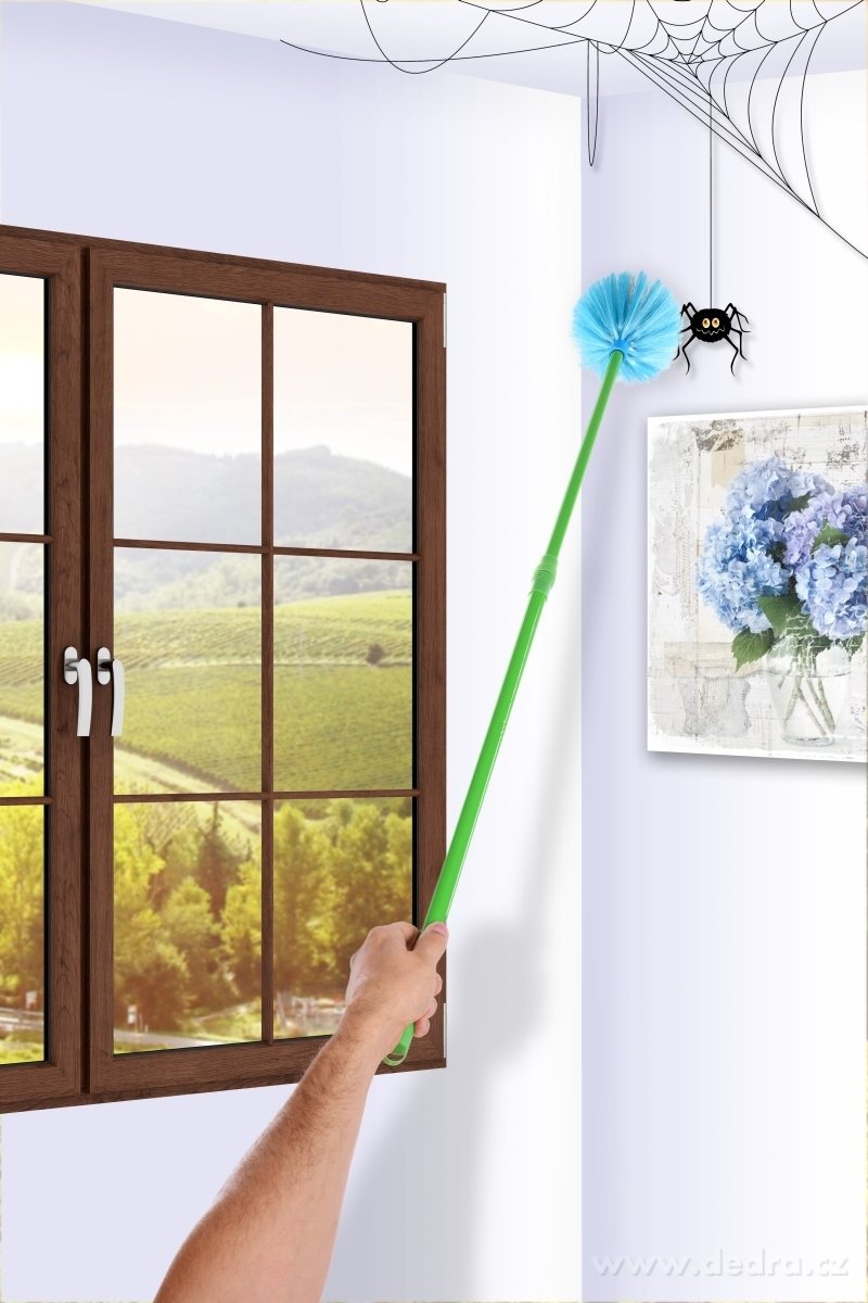 PAVUČINÁTOR, teleskopický vymetač pavučin 152 cm, modrý – náhled 6 | Grand Móda