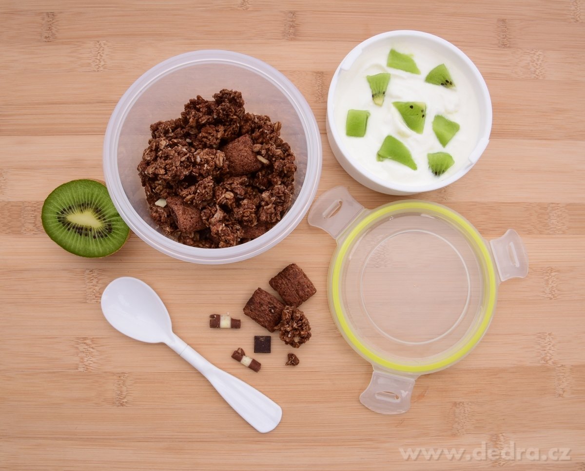 CVAK&CVAK JOGURTOVNÍK, 450 ml, dóza 3v1 na jogurt, ovoce & lžičku – náhled 3 | Grand Móda