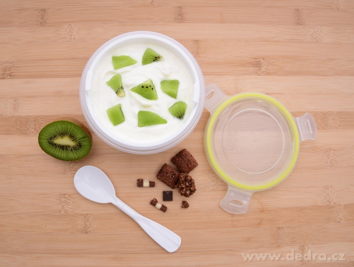 CVAK&CVAK JOGURTOVNÍK, 450 ml, dóza 3v1 na jogurt, ovoce & lžičku – náhled 4 | Grand Móda