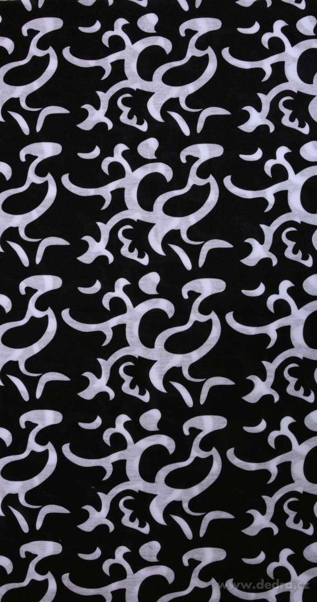 Multifunkční šátek, černý s ornamenty – náhled 2 | Grand Móda