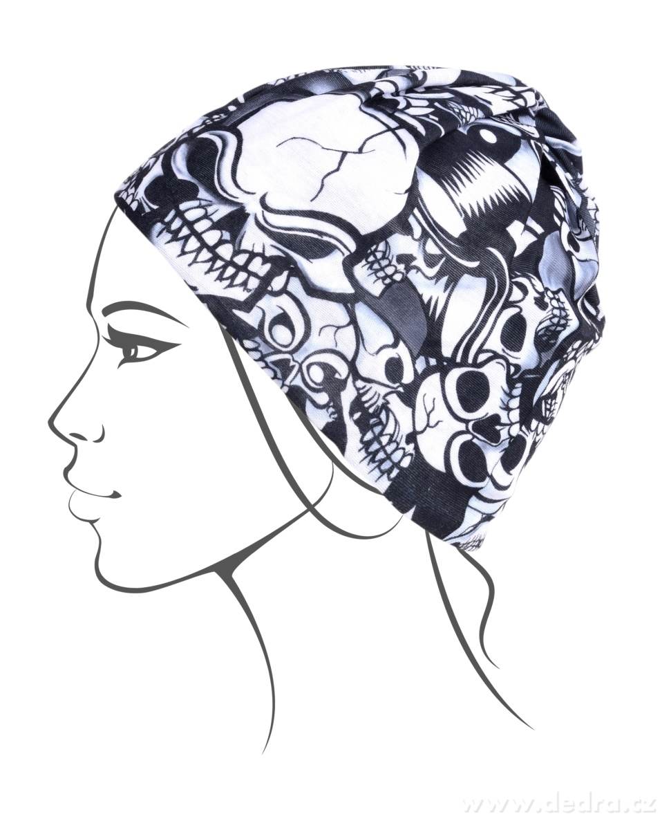 AIRFLEX, multifunkční šátek, pro sport & ochranu, univerzální velikost, SKULL – náhled 3 | Grand Móda