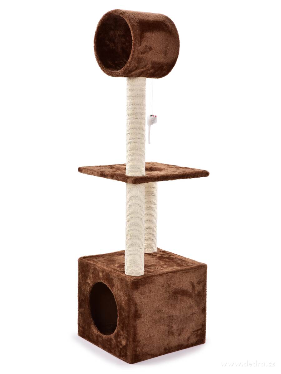 CAT XL, škrabadlo pro kočky 122 cm, prolézačka, odpočívadlo & herní strom, hnědé – náhled 3 | Grand Móda