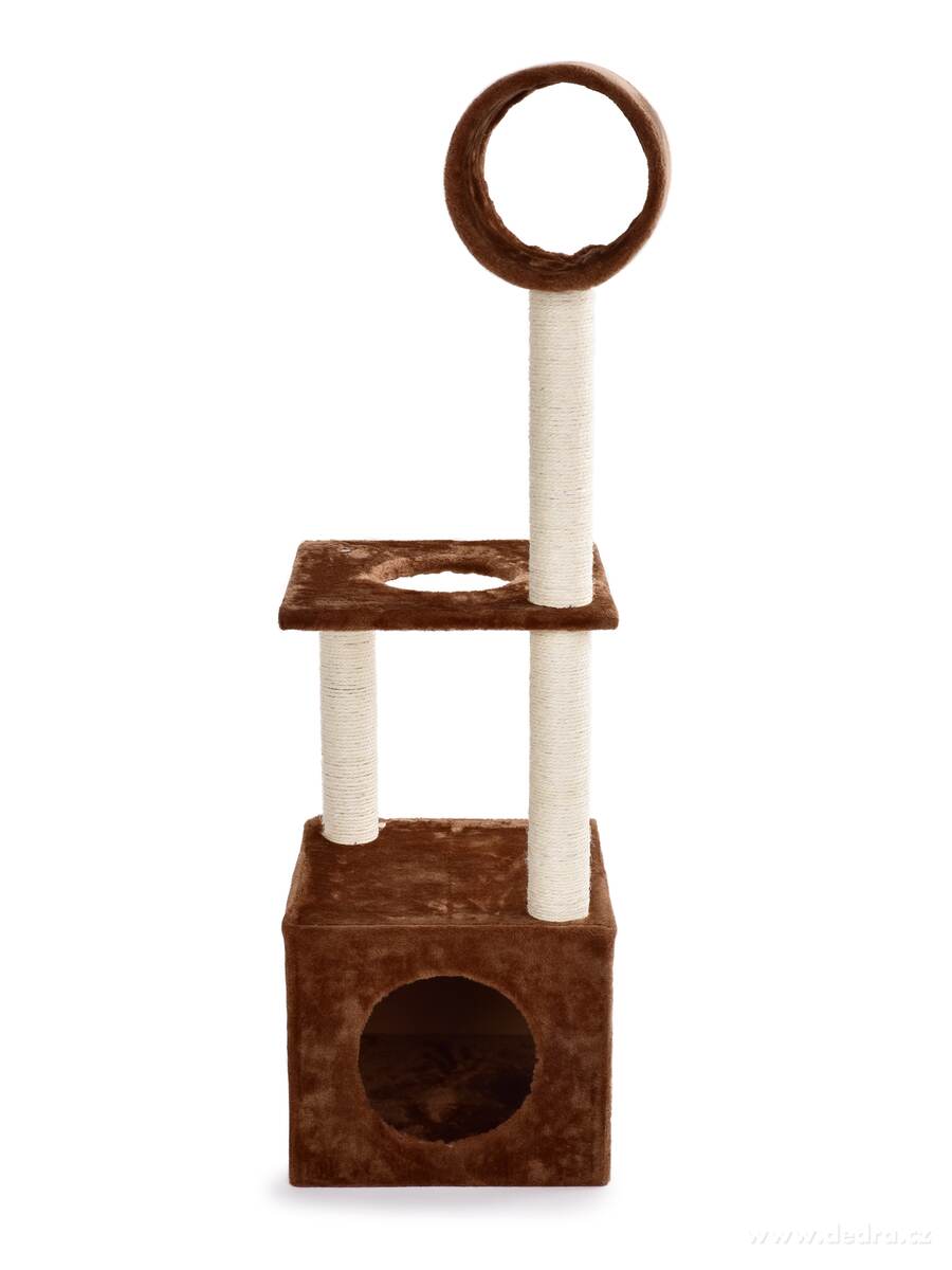 CAT XL, škrabadlo pro kočky 122 cm, prolézačka, odpočívadlo & herní strom, hnědé – náhled 4 | Grand Móda