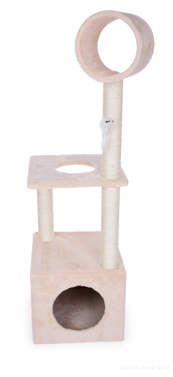 CAT XL, škrabadlo pro kočky 122 cm, prolézačka, odpočívadlo & herní strom, krémové | Pro psy a kočky ­čÉż | Grand Móda