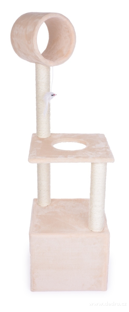CAT XL, škrabadlo pro kočky 122 cm, prolézačka, odpočívadlo & herní strom, krémové – náhled 2 | Grand Móda