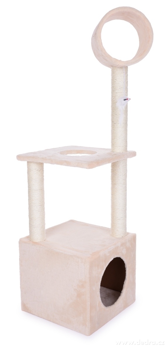 CAT XL, škrabadlo pro kočky 122 cm, prolézačka, odpočívadlo & herní strom, krémové – náhled 4 | Grand Móda