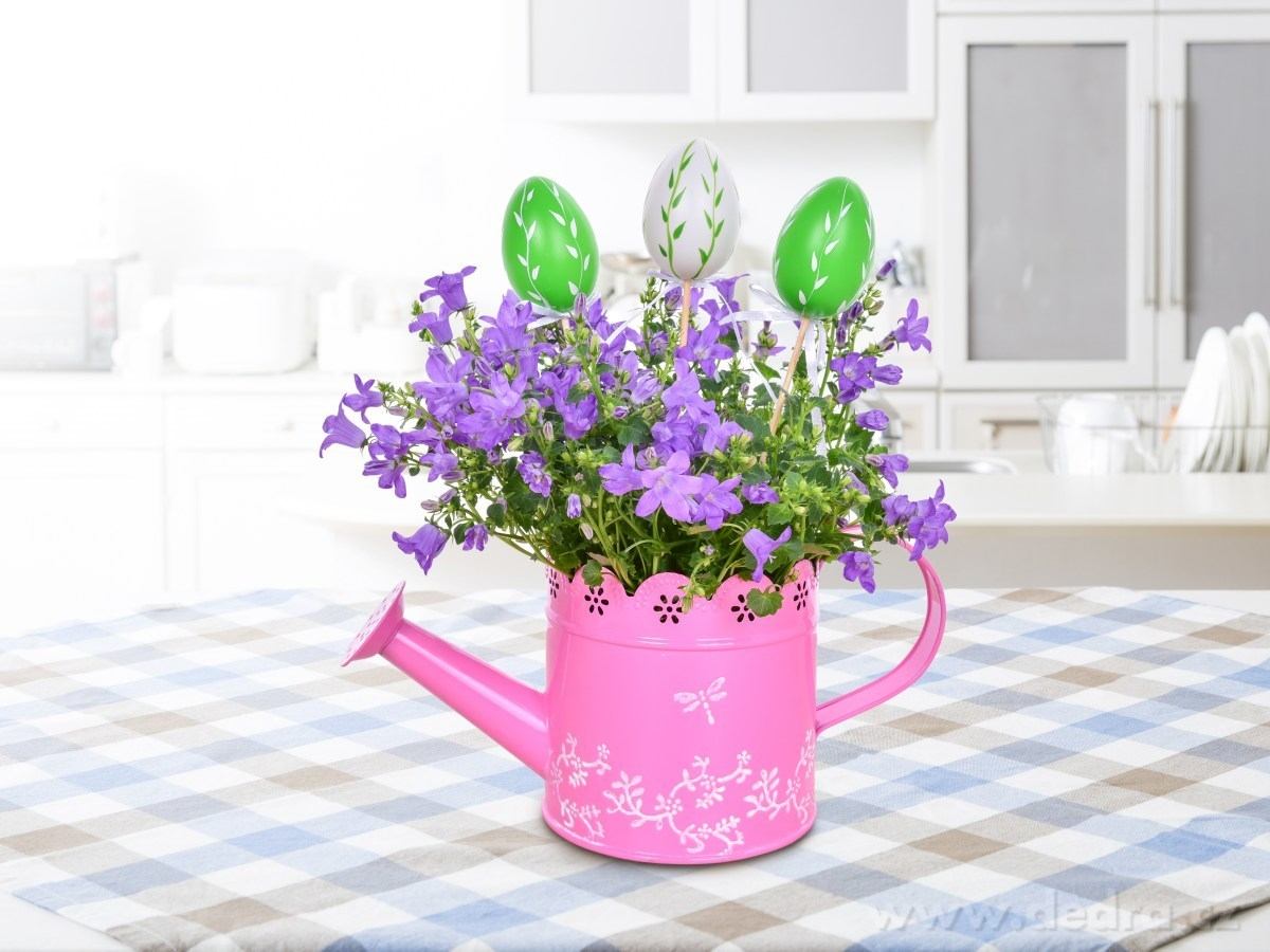 3 ks malovaná plastová vajíčka/kraslice na špejli, zápich – náhled 3 | Grand Móda