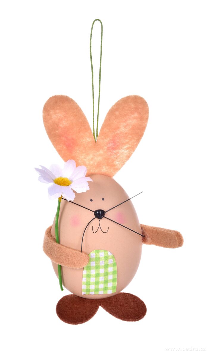 15 cm zajíček - vajíčko, velikonoční závěsná dekorace, s propracovanými detaily | Jaro ­čîĚ | Grand Móda