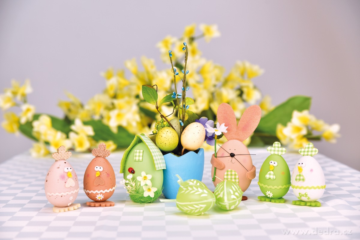 15 cm zajíček - vajíčko, velikonoční závěsná dekorace, s propracovanými detaily – náhled 3 | Grand Móda