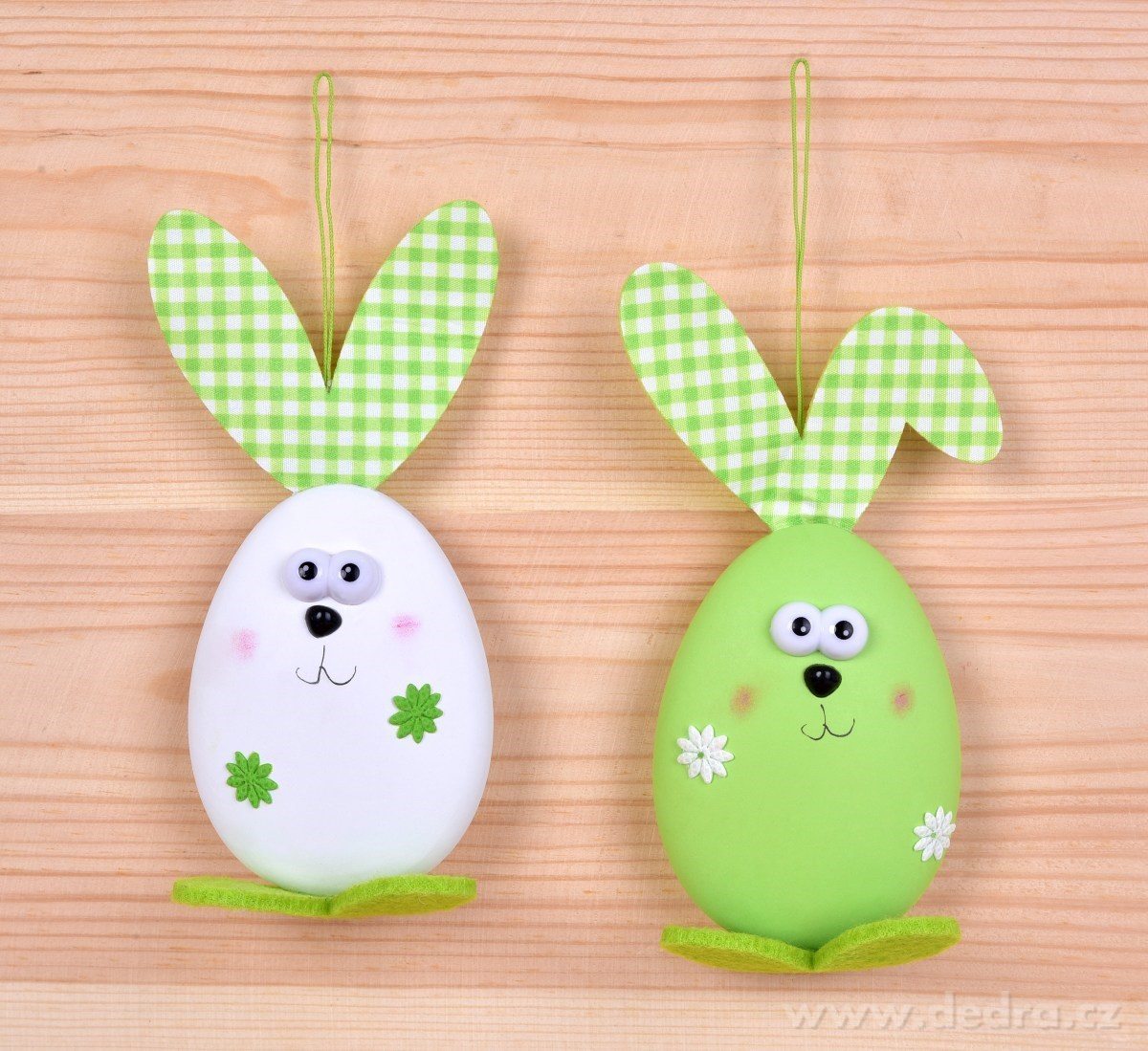 2 ks zajíček - vajíčko, velikonoční závěsná dekorace, s propracovanými detaily – náhled 2 | Grand Móda