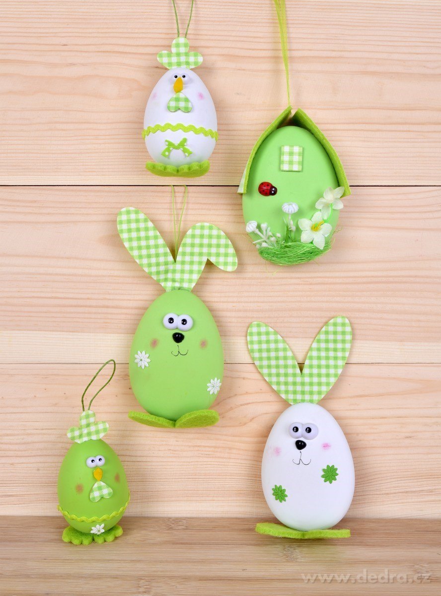 2 ks zajíček - vajíčko, velikonoční závěsná dekorace, s propracovanými detaily – náhled 4 | Grand Móda