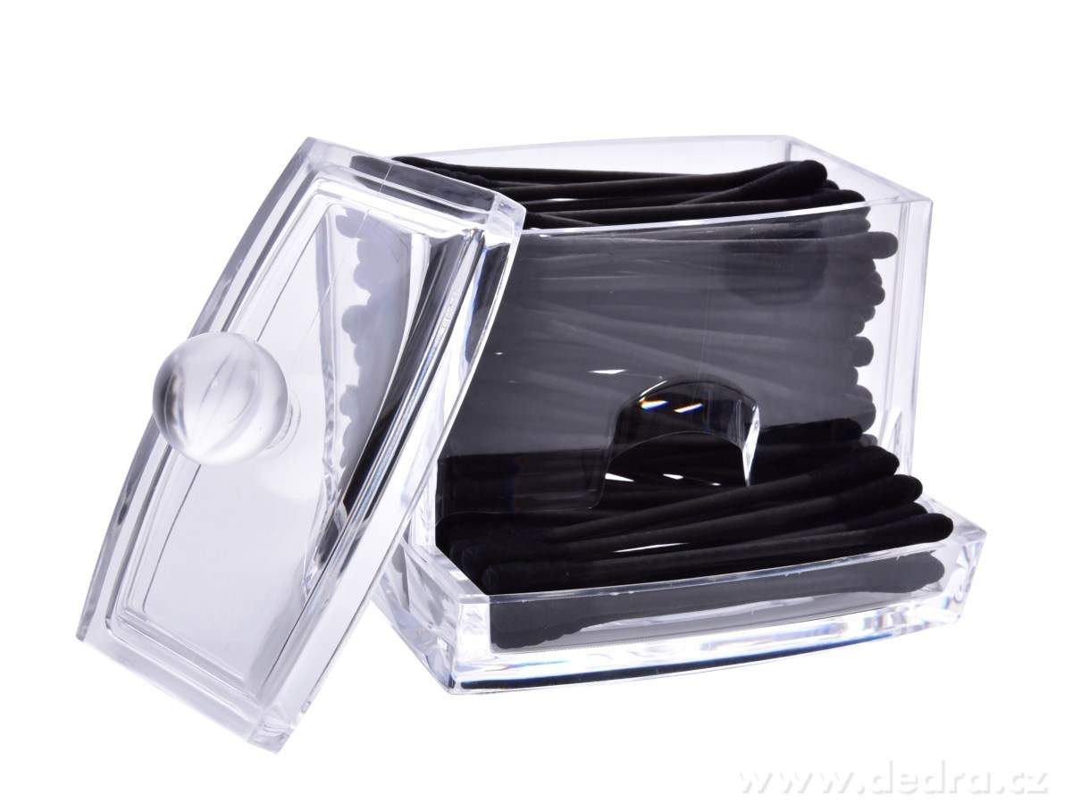 BEAUTY, dóza na vatové tyčinky, pevný plast, elegantní organizér do koupelny | UchoíŤoury & spol. | Grand Móda