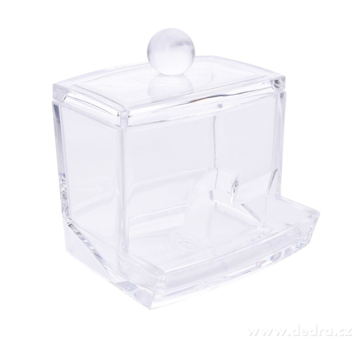 BEAUTY, dóza na vatové tyčinky, pevný plast, elegantní organizér do koupelny – náhled 2 | Grand Móda