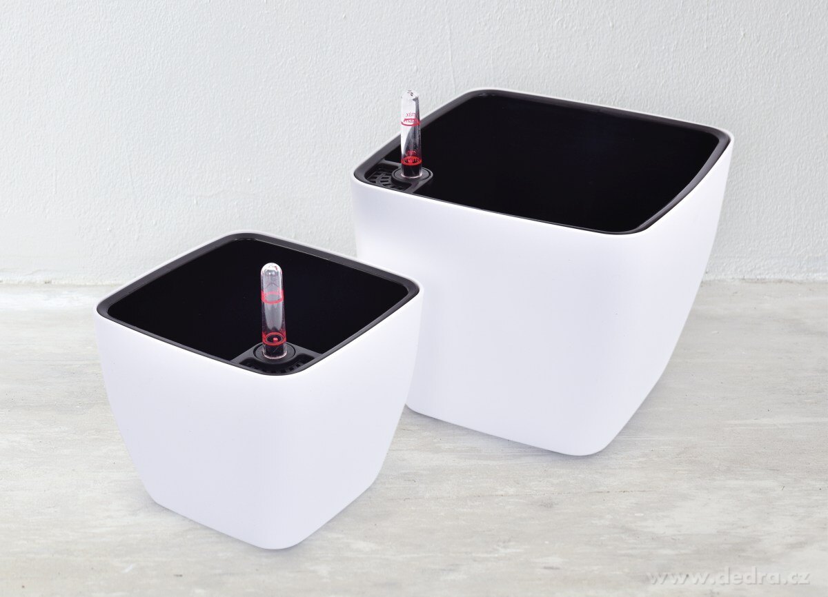 15 cm SAMOZAVLAŽOVACÍ KVĚTINÁČ, volně stojící, bílý – náhled 6 | Grand Móda