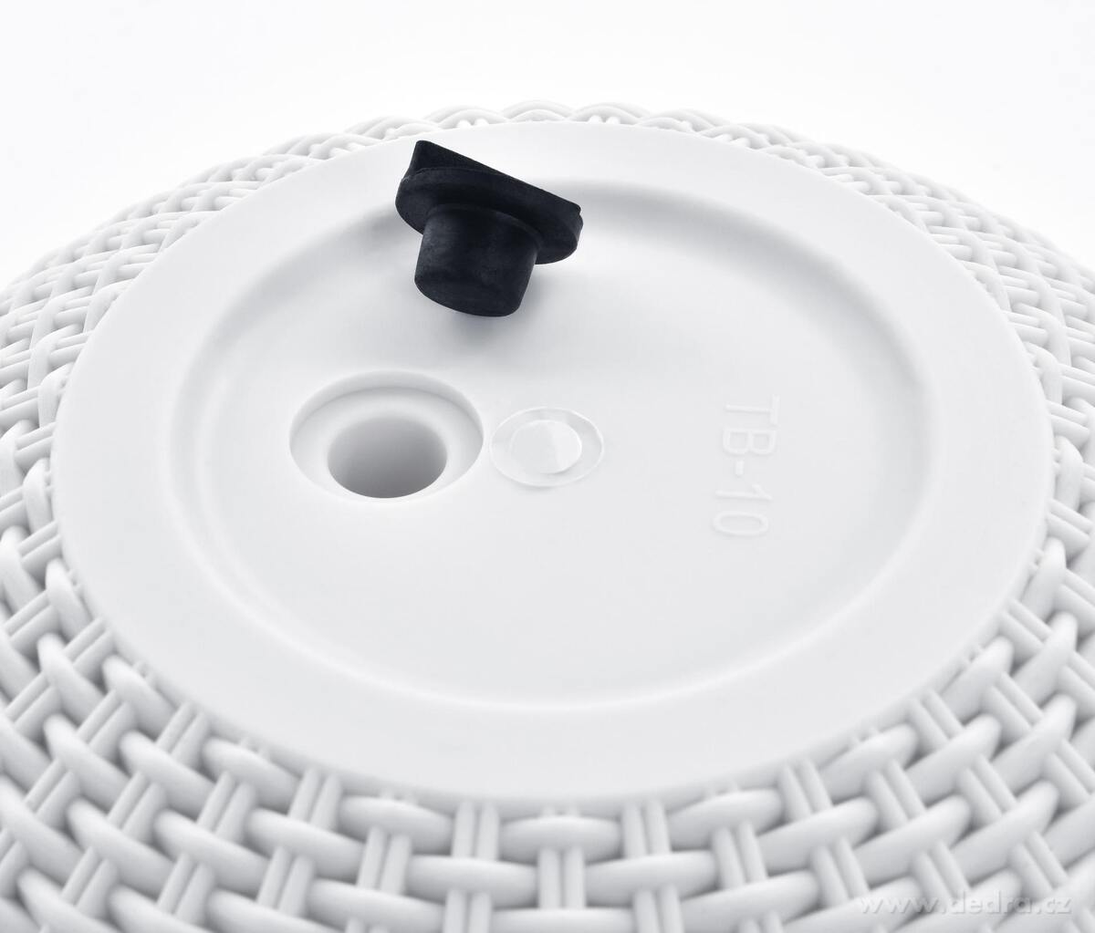 RATAN, samozavlažovací květináč závěsný, imitace ratanu, bílý, Ø 22 cm – náhled 5 | Grand Móda