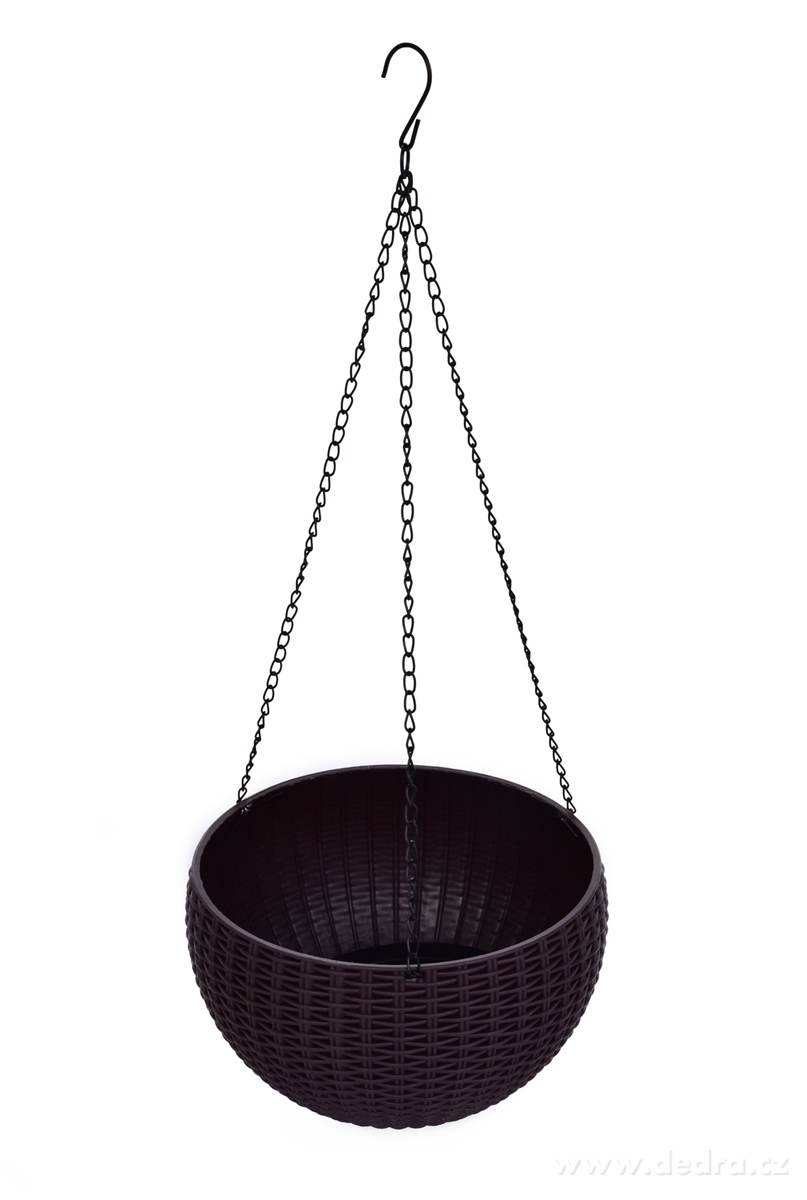 RATAN, Samozavlažovací květináč závěsný, Včetně kovového řetízku a dna | Kvďtináče a truhlíky | Grand Móda
