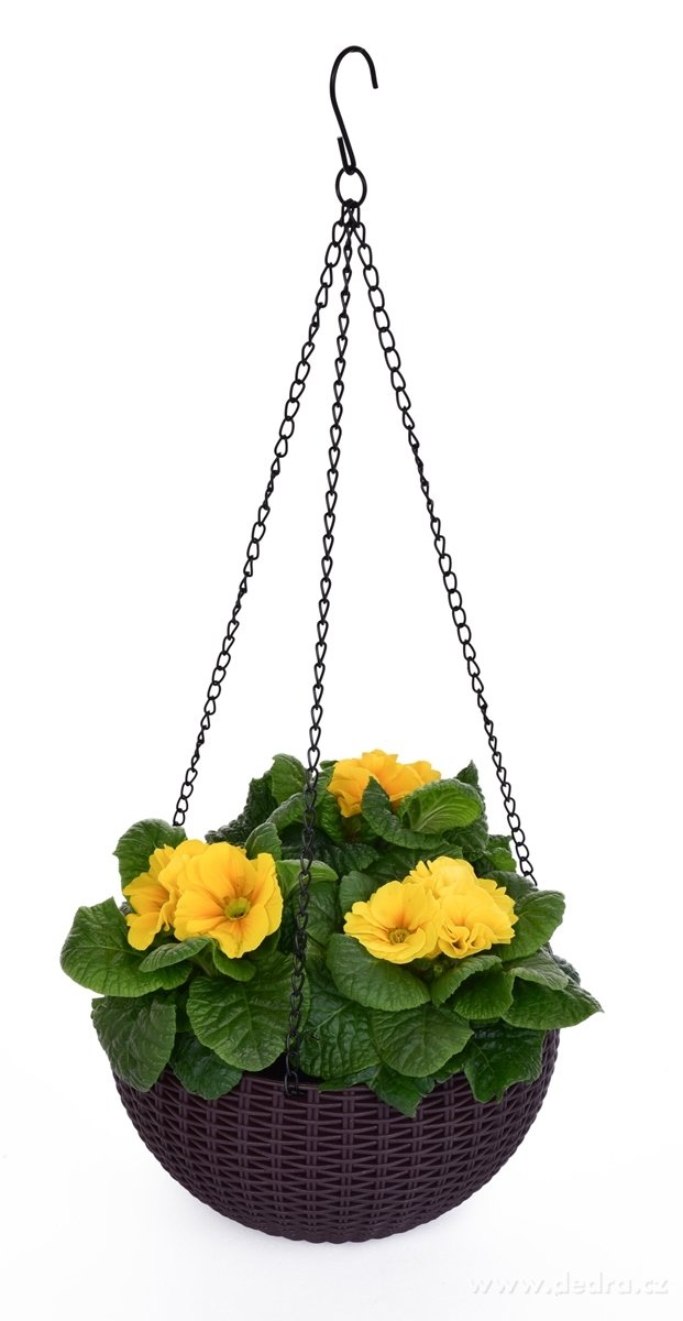 RATAN, Samozavlažovací květináč závěsný, Včetně kovového řetízku a dna – náhled 2 | Grand Móda