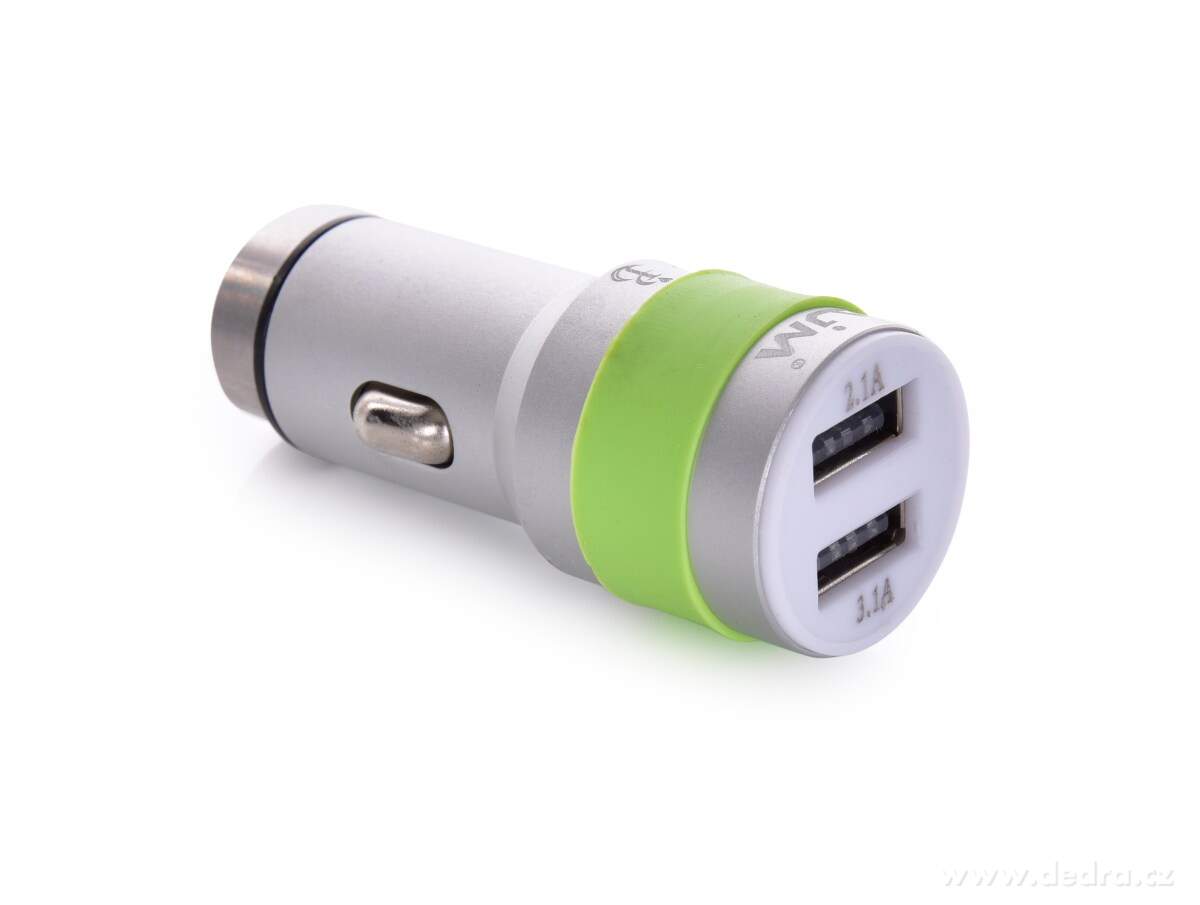 2 x USB nabíjecí adaptér do auta, s bezpečnostním hrotem | Zavazadla a taíky | Grand Móda
