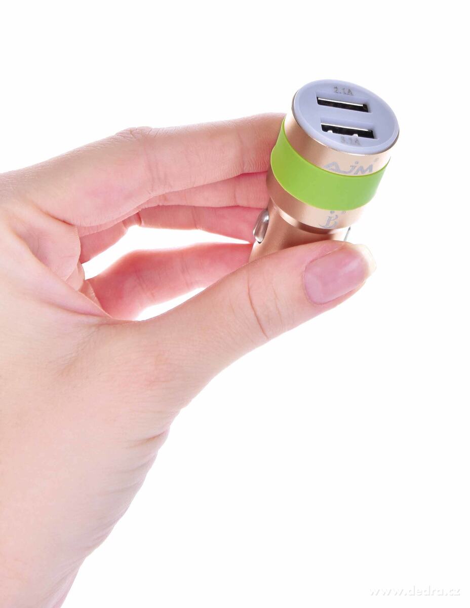 2 x USB nabíjecí adaptér do auta, s bezpečnostním hrotem – náhled 2 | Grand Móda